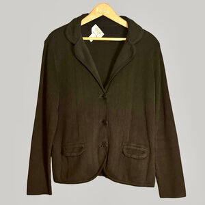 Talbots Petites 100% Cotton Made in Italy Ribbed Knit Blazer Cardigan
Size M